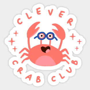 Clever Crab Club Sticker